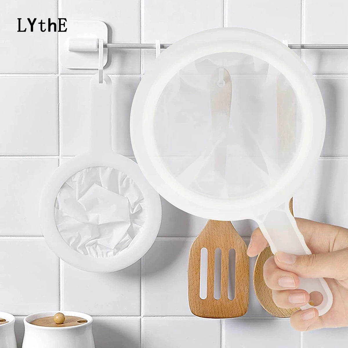Nylon Mesh Kitchen Nut Milk Filter Spoon