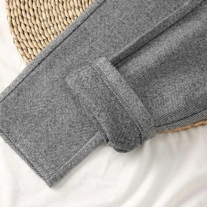 Woolen Harem Pencil Pants High Waisted Casual Trousers
