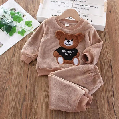 Children's Hooded Fleece Outfit Set for Toddlers