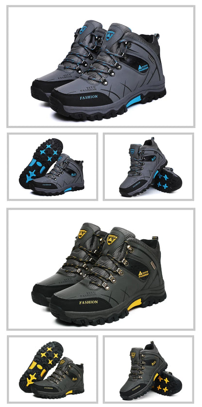 Men's Waterproof Leather Snow Boots Size 39-47