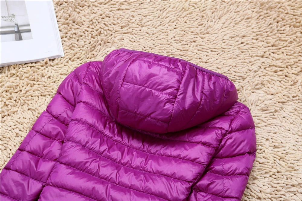 Women Hooded Puffer Jacket Plus Size Lightweight
