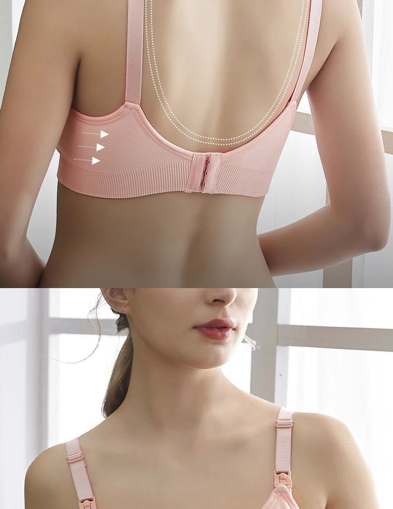 Plus Size Nursing Bra Seamless Breathable Nylon
