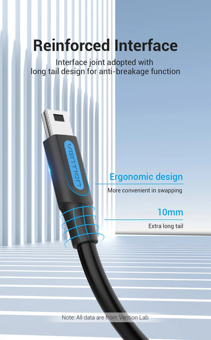 Vention USB C to Mini USB Cable for Digital Camera