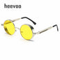 Metal Punk Round Sunglasses for Men and Women