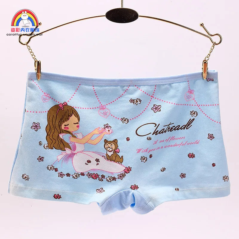 Girls Cartoon Cotton Underwear Briefs Size 2T-10T