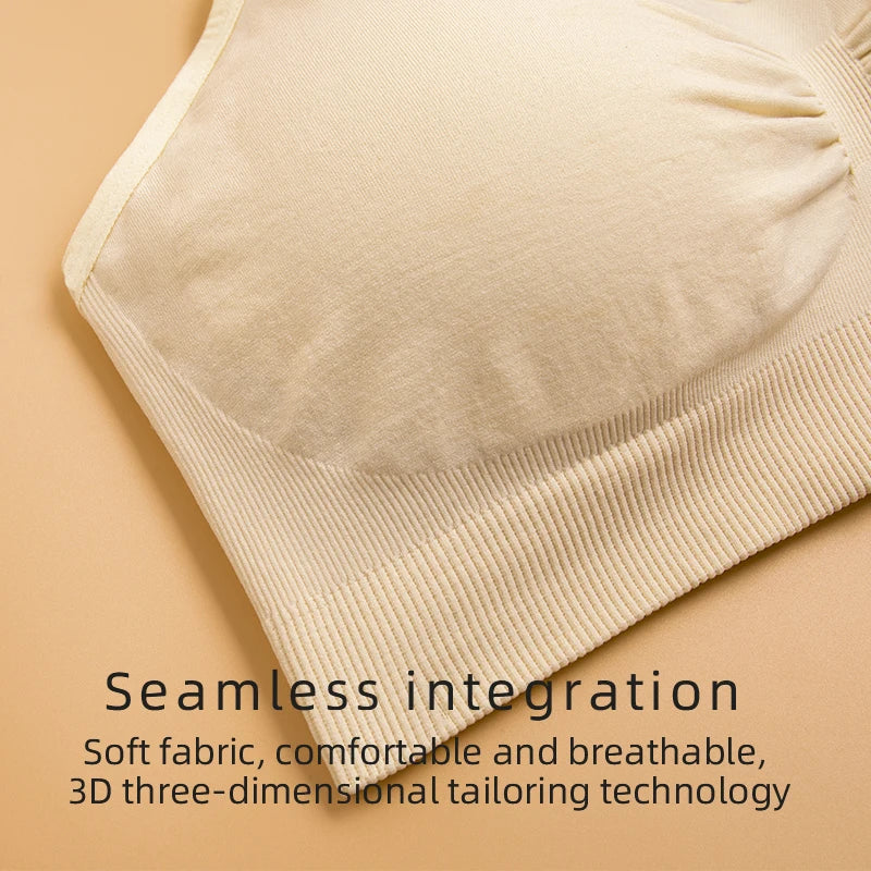 Plus Size Nursing Bra Seamless Breathable Nylon