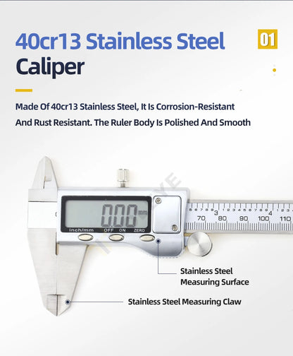 Digital Caliper Stainless Steel Thickness Gauge