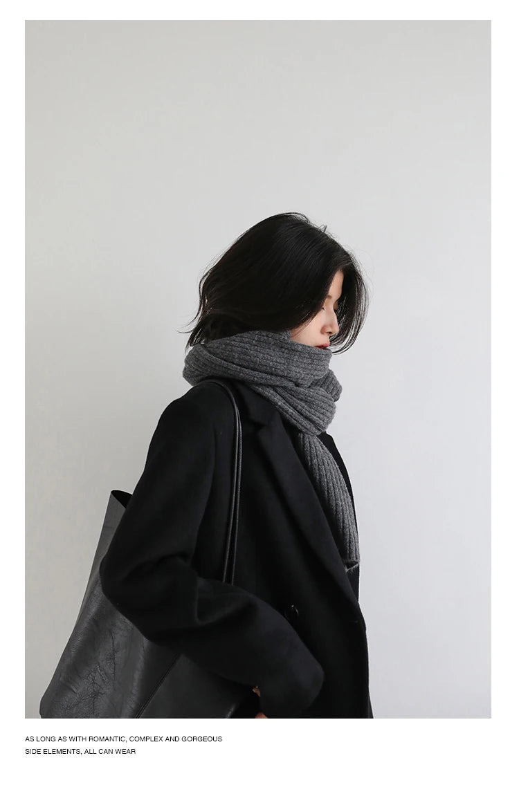 Wool Blend Mid Long Blazer Coat for Women