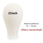 Canvas Wig Stand 21-24 Inch Mannequin Head for Hairstyling