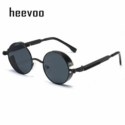 Metal Punk Round Sunglasses for Men and Women