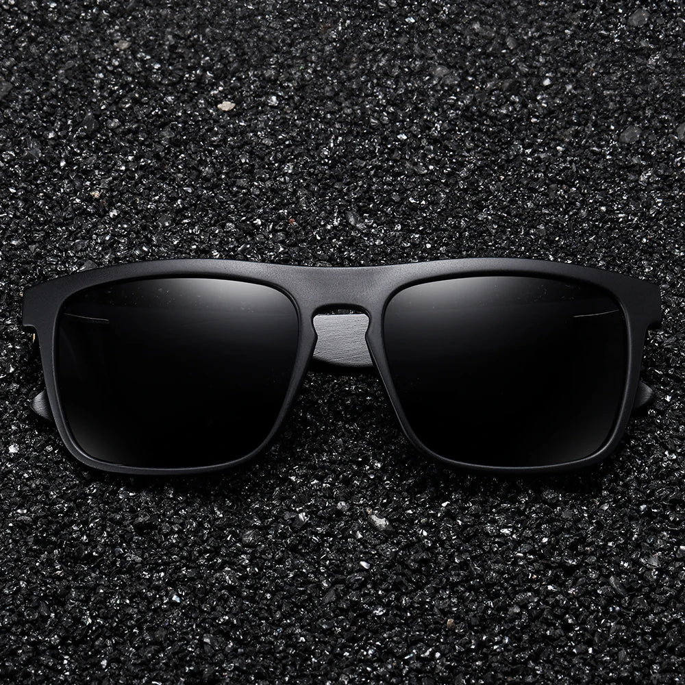 Black Wooden Polarized Sunglasses for Men