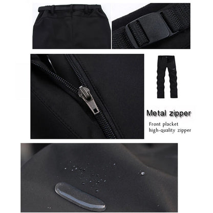 Men's Winter Soft Shell Hiking Pants with Fleece Lining