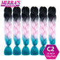 24 Inch Jumbo Braiding Hair Extensions Synthetic Ombre