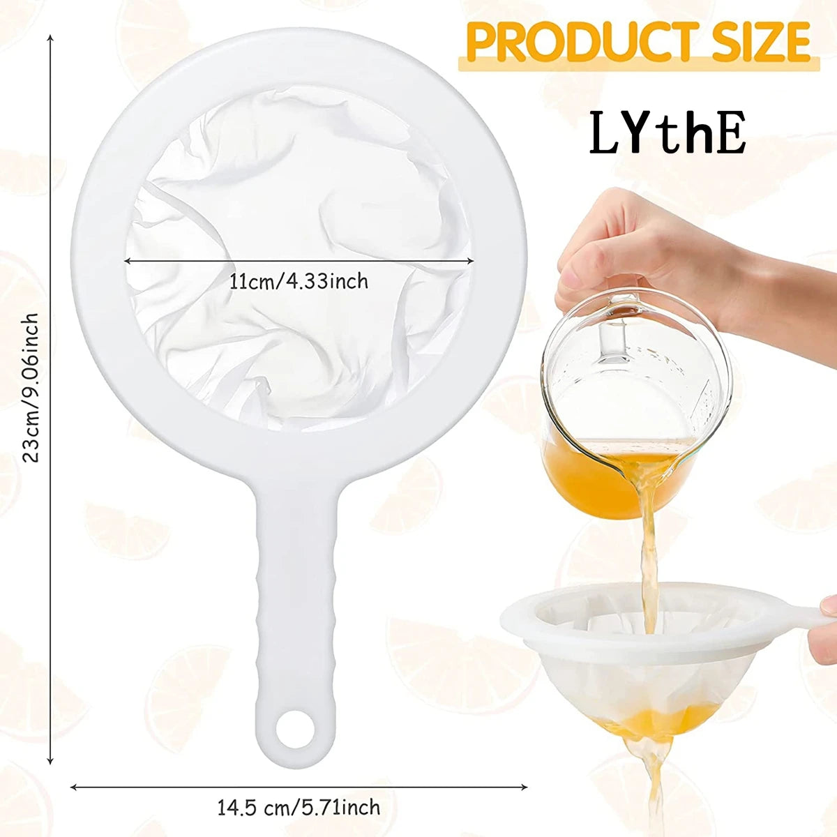 Nylon Mesh Kitchen Nut Milk Filter Spoon