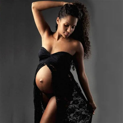 Lace Maxi Maternity Dress for Photography Summer