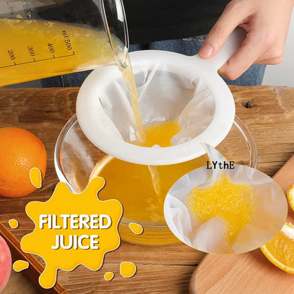 Nylon Mesh Kitchen Nut Milk Filter Spoon