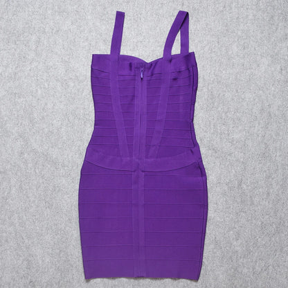 BEAUKEY Blue Mini Bandage Dress for Women XL