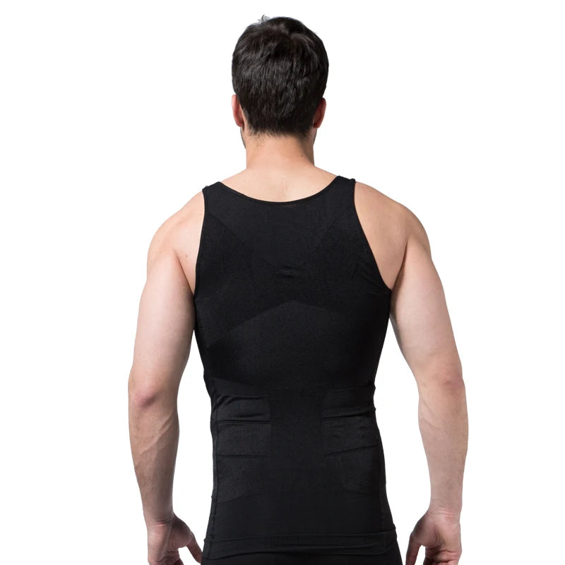 Men's Slimming Vest Body Shaper Corset in Nylon Elastane
