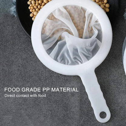 Nylon Mesh Kitchen Nut Milk Filter Spoon