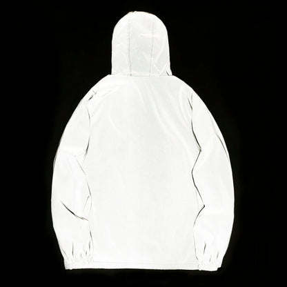 Night Reflective Hooded Windbreaker Jacket Men