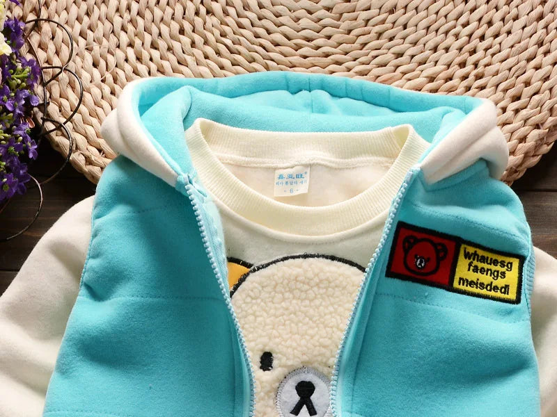 Children's Hooded Fleece Outfit Set for Toddlers