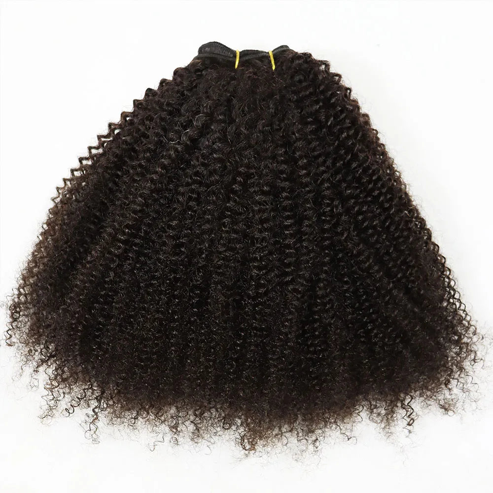 IXTUYLLY 4C Afro Kinky Curly Virgin Brazilian Hair Weft