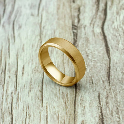 Black Classic Titanium Steel Ring for Men