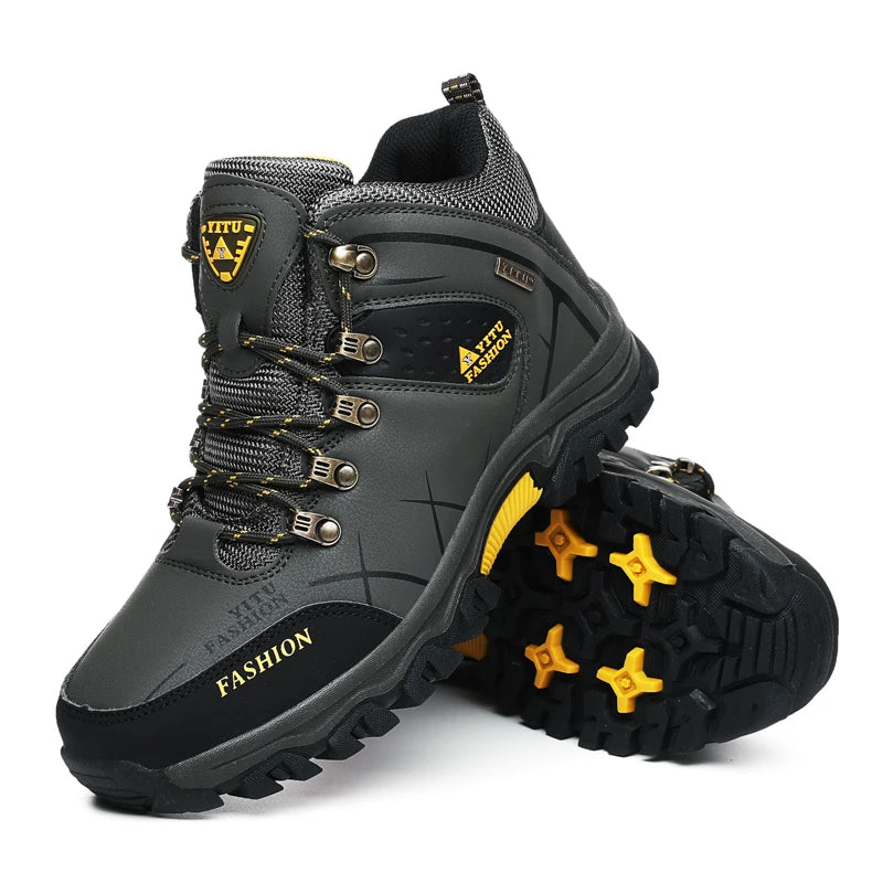 Men's Waterproof Leather Snow Boots Size 39-47