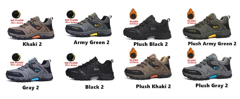 Men's Waterproof Leather Snow Boots Size 39-47