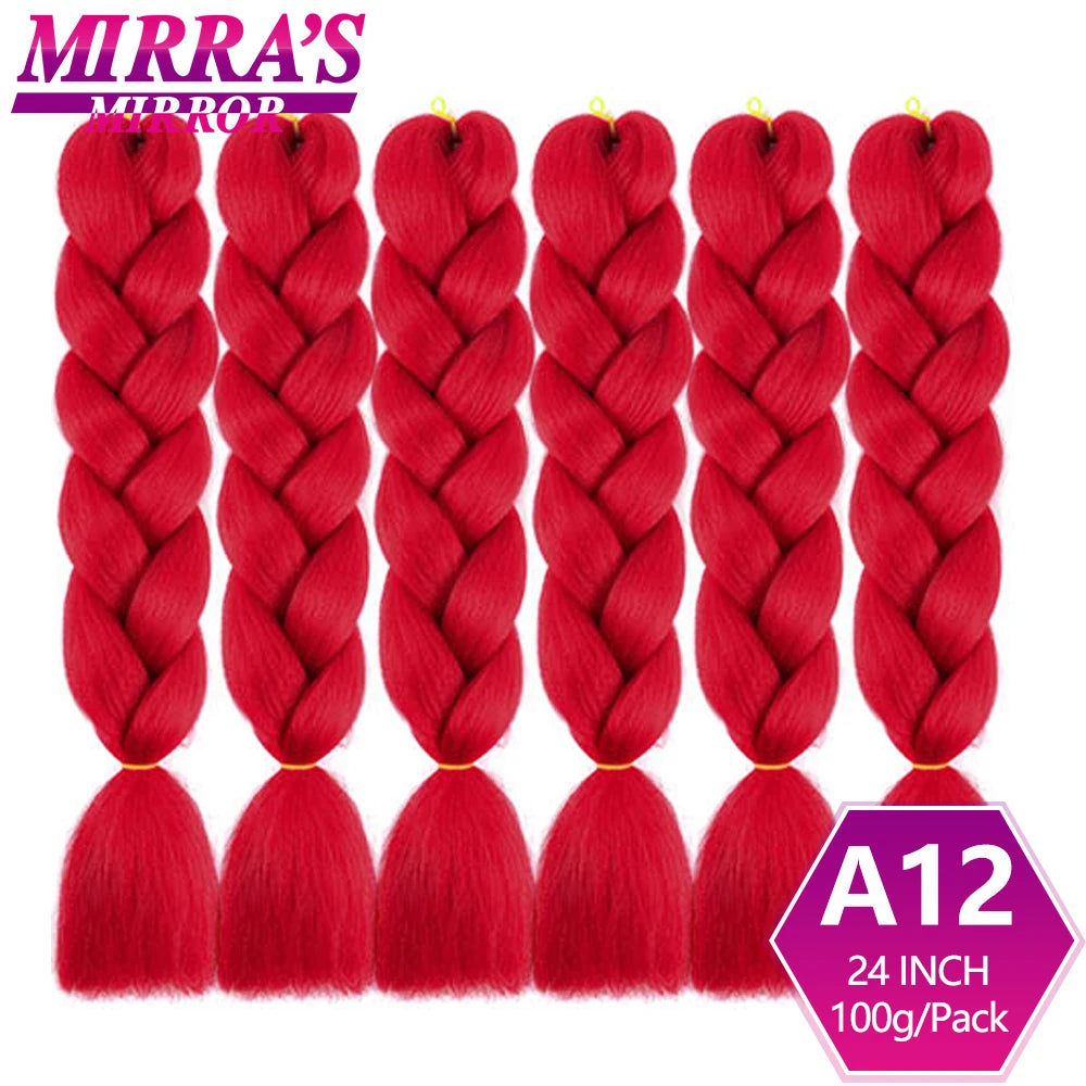 24 Inch Jumbo Braiding Hair Extensions Synthetic Ombre