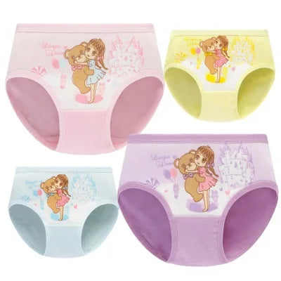 Girls Cartoon Cotton Underwear Briefs Size 2T-10T