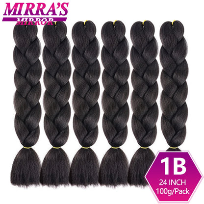 24 Inch Jumbo Braiding Hair Extensions Synthetic Ombre