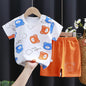 Kids Cotton Cartoon T-Shirt and Shorts Set