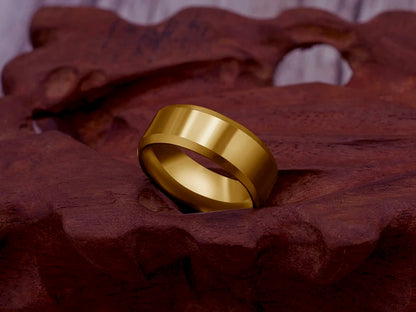 Black Classic Titanium Steel Ring for Men