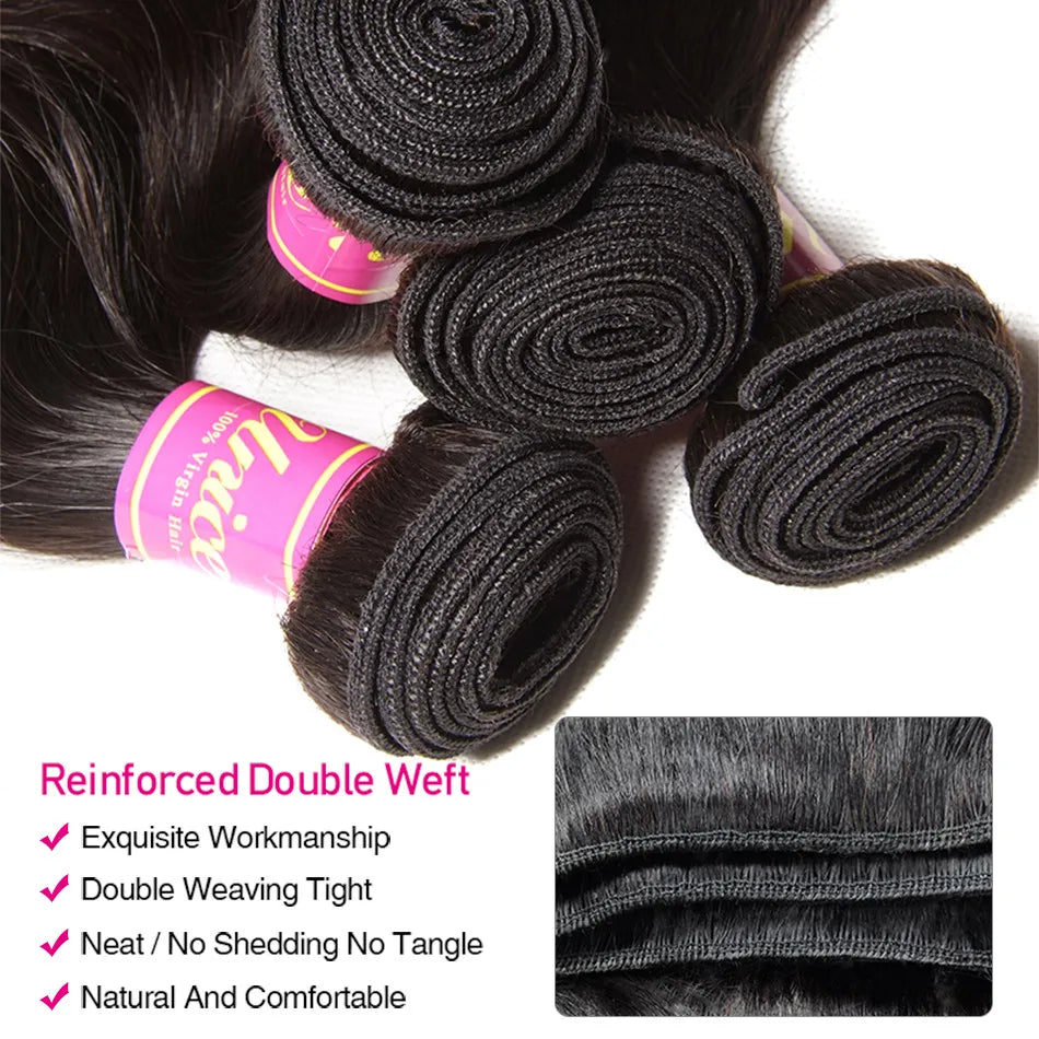 Body Wave 100% Human Hair Bundles Natural Color