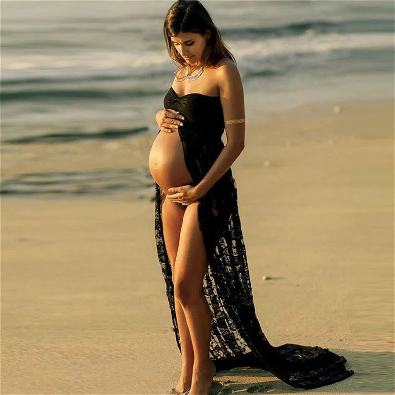 Lace Maxi Maternity Dress for Photography Summer