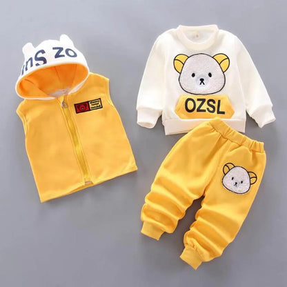 Children's Hooded Fleece Outfit Set for Toddlers