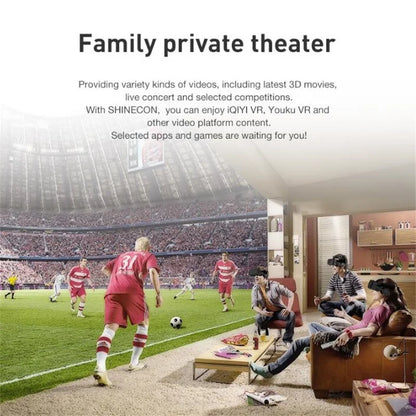 Wireless Virtual Reality Glasses 3D Headset for 4.7-7.2" Phones