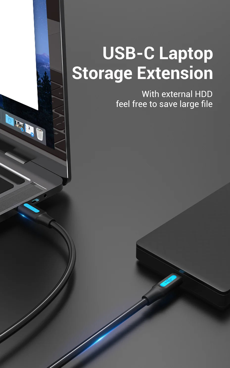 Vention USB C to Mini USB Cable for Digital Camera