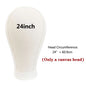 Canvas Wig Stand 21-24 Inch Mannequin Head for Hairstyling