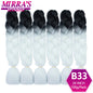 24 Inch Jumbo Braiding Hair Extensions Synthetic Ombre