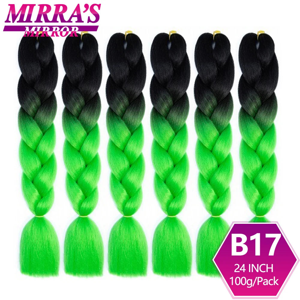 24 Inch Jumbo Braiding Hair Extensions Synthetic Ombre