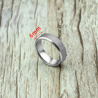 Black Classic Titanium Steel Ring for Men