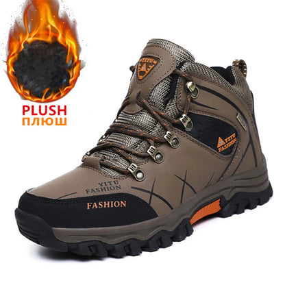 Men's Waterproof Leather Snow Boots Size 39-47