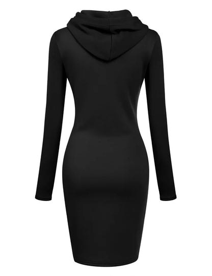 Hooded Sweatshirt Dress for Women in Polyester