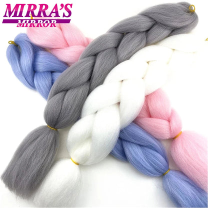24 Inch Jumbo Braiding Hair Extensions Synthetic Ombre