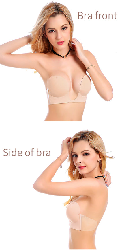 Invisible Push Up Strapless Silicone Bra