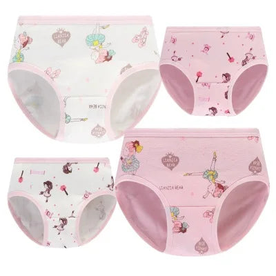 Girls Cartoon Cotton Underwear Briefs Size 2T-10T