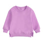 Kids Hooded Sweatshirt Cotton Solid Top for Girls