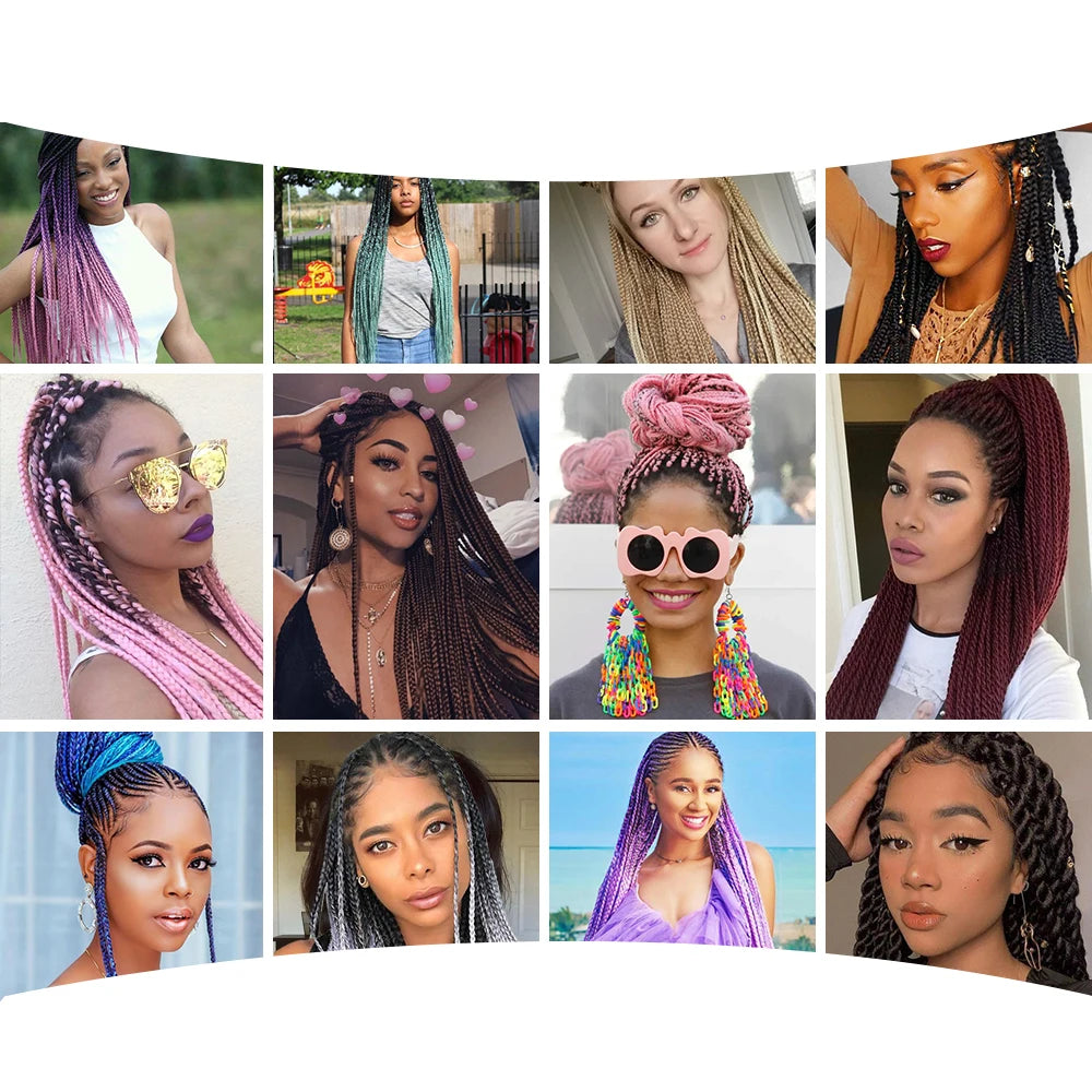 24 Inch Jumbo Braiding Hair Extensions Synthetic Ombre